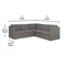 Flash Furniture Roan Indoor/Outdoor L-Shaped Sectional w/Coffee Table in Gray Wicker PE Rattan w/Gray Cushions BN-WS404-GY-GY-GG - alternate 5